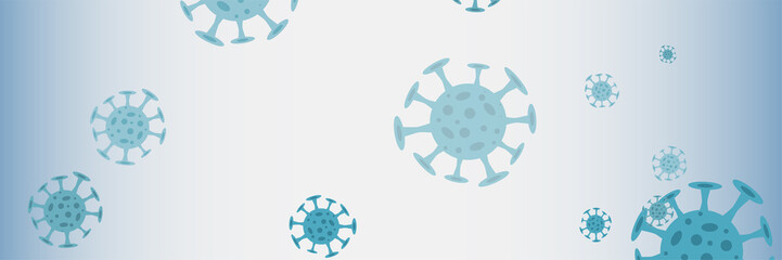 Obraz premium Banner, background concept about coronavirus outbreak in 2020. World Coronavirus Cell China Influenza Respiratory