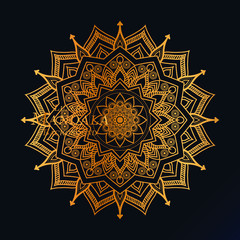 modern creative vector floral indian mandala art mandaly pattern luxury golden background