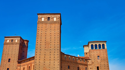 View of the courtyard of the Castle Principles of Acaja in Fossano