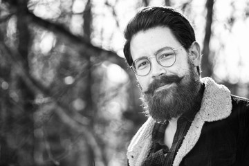 Portrait homme noir et blanc