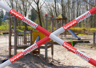 gesperrter Spielplatz Coronavirus Ausgangssperre