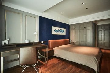 Renovated bedroom in model home