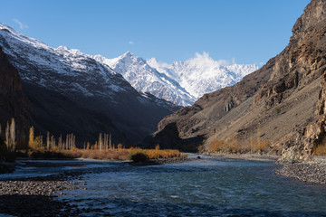 Obraz premium Phander valley in autumn season, Gilgit Baltistan in northern Pakistan