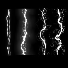 lightning with black background.