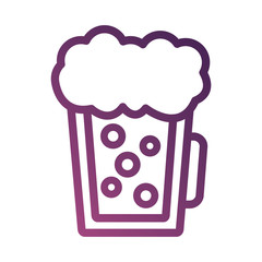 beer jar glass line degradient style icon