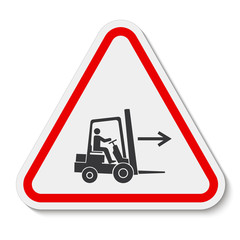 Forklift Point Right Symbol Sign Isolate On White Background,Vector Illustration EPS.10