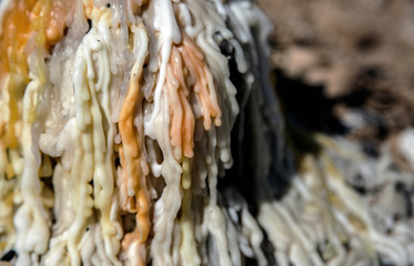candle dripping as wax water in abstract background