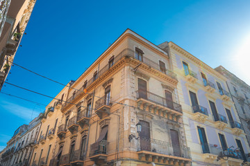 Fototapeta na wymiar ROME, ITALY - January 17, 2019: Traditional street view of old buildings. is a city and special comune in Italy. With 2.9 million residents. Rome, ITALY