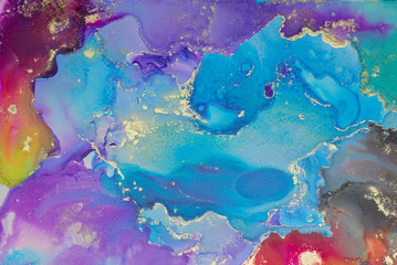 Fototapeta na wymiar Art Abstract paint blots background. Alcohol ink colors. Marble texture.