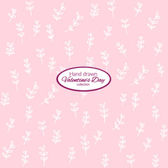 Hand drawn valentine's day collection. Vector illustration in design style. For invitations, scrapbooking, cards, posters, for holiday design Romantic, love, wedding or valentine day ornament.