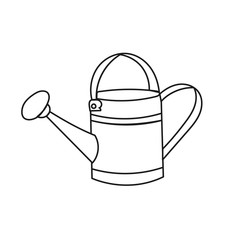 Outline watering can isolated on a white background. © OLGA