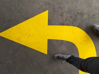arrow on the road