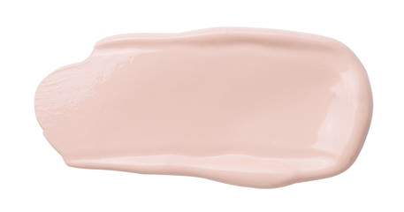 liquid creamy foundation isolated on white background.