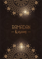 Obraz premium eid mubarak card with mandalas frames decoration