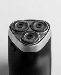 Old style a shaver on white background with copy space