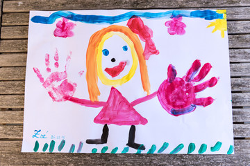 Obraz na płótnie Canvas Child's finger painting