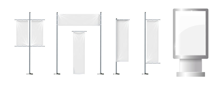 flag, mockup, beach, brand, stand, event, outdoor, blank, banner, isolated, curved, promo, vector, white, 3d, design, exhibition, pole, sign, template, background, billboard, drape, fabric, portable, 