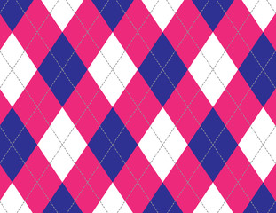 Navy Blue and Hot Pink Argyle Background