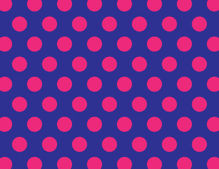 Navy Blue and Hot Pink Polka Dot Background