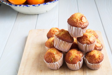 Delicious homemade muffins freshly made to take with a hot coffee