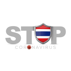 Thailand protective shield. Stop coronavius concept. 3D Render
