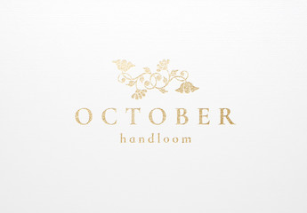 Gold Pressed Effect Mockup