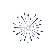 Obraz premium Fireworks abstract graphic design template vector isolated