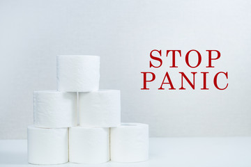 toilet paper rolls on a light background