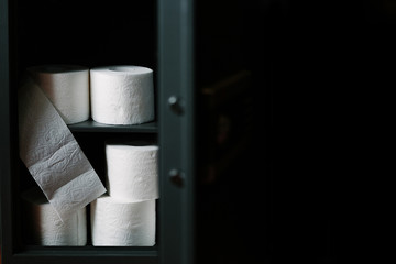 toilet rolls are in the safe like a security