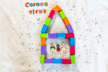 House isolated against the virus. Coronavirus concept.