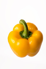 yellow bell pepper on white background