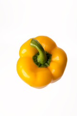 yellow bell pepper on white background