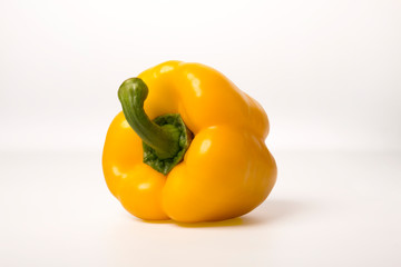 yellow bell pepper on white background