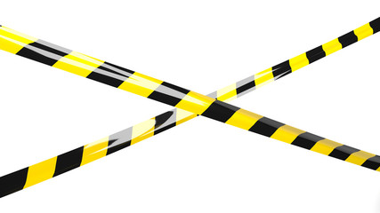 Striped protective tape.