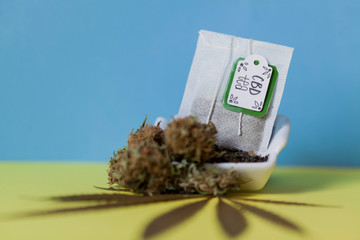 Bolsa de Te de mariguana de cbd medicinal. Cbd comestible.