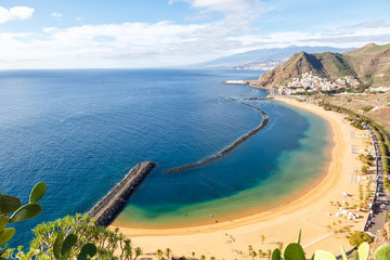 Canary islands Tenerife beach Teresitas sea travel traveling Atlantic Ocean