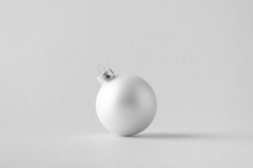 White Matte Christmas Ball Mock-Up