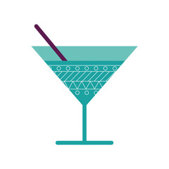 Isolated alcohol cocktail flat style icon vector design