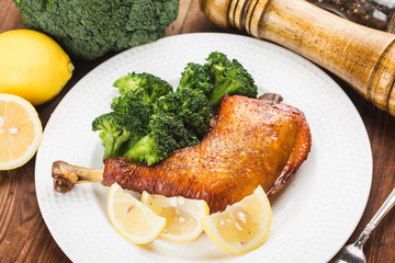 A plate of shrimp salad