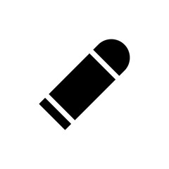 bullet icon, isolated, black on the white background. Vector