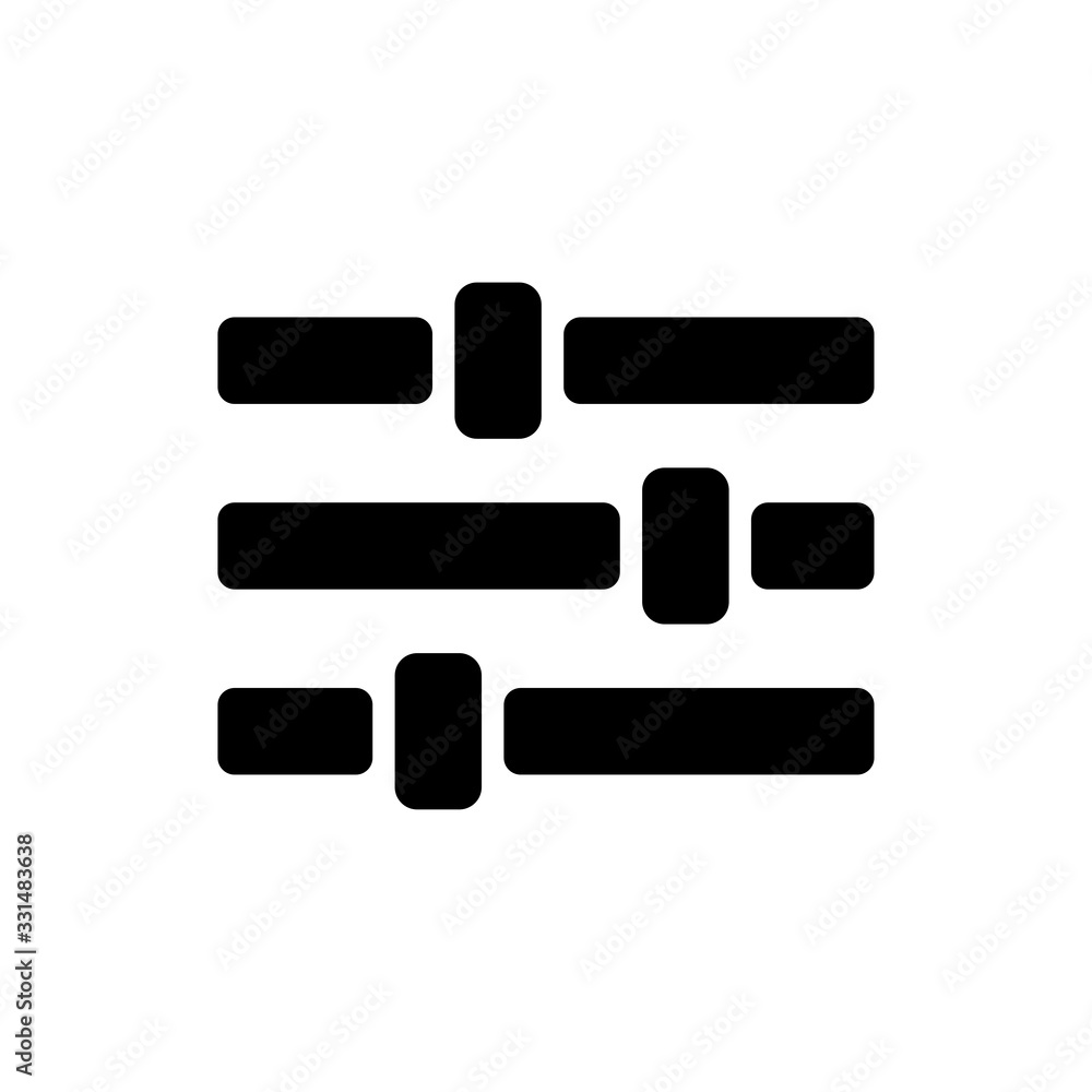 Aufkleber filter control isolated minimal icon. settings line vector icon for websites and mobile minimalistic