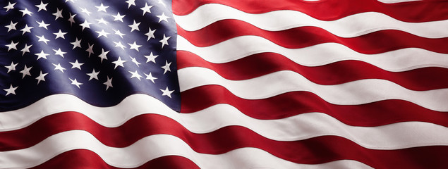 American Flag Wave Close Up - obrazy, fototapety, plakaty