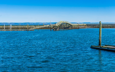 Fototapeta premium Walking Bridge At Marina