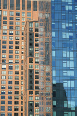 Fototapeta premium The ever changing yuxtaposition of styles through the ages in New York City, USA