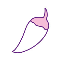 Mexican chilli line style icon vector design