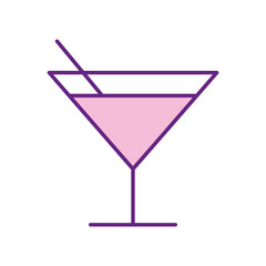 Isolated alcohol cocktail line style icon vector design