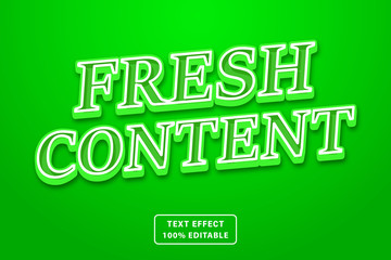 3d fresh content editable text effect
