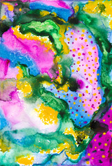 abstract multicolored bright watercolor background