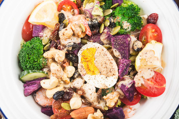 A plate of fresh fitness weight loss salad