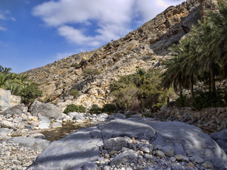 Hot springs, An al Thowara, are a holiday resort, Oman